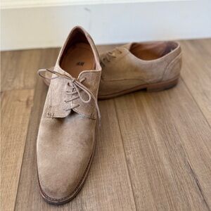 H&M Men's Tan Suede Oxfords